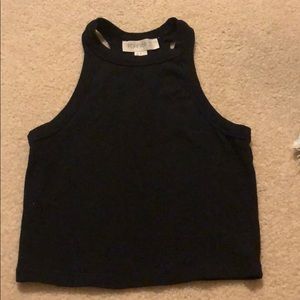 Black Cropped Tank Top